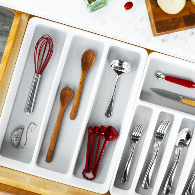 Plastic Rectangle Utensil Storage Set