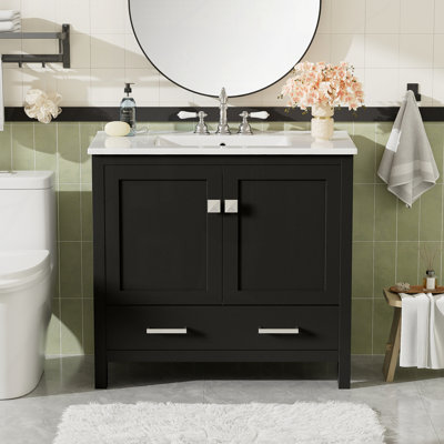 Meuble-lavabo 36 po avec lavabo en céramique