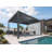 PURPLE LEAF Louvred Pergola Accessories 121" Side Adjustable Pull Down Roller Shade Privacy Shade Sun Side Shade for 11' Side Grey Pergola Wind Block. Pergola not included