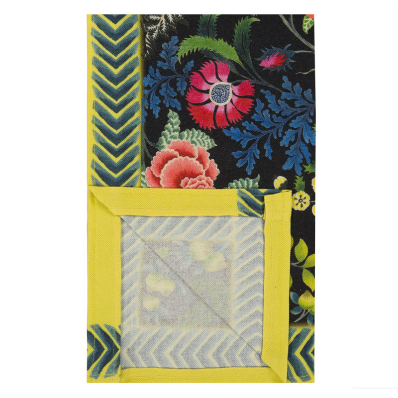 Brocart Decoratif Noir Throw