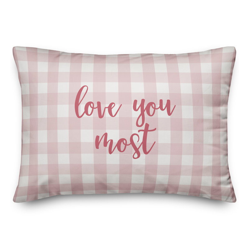 Coussin décoratif andish love you you, Rose