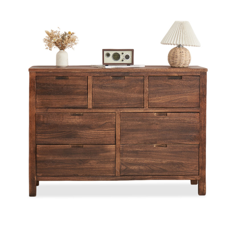 Armoire d'appoint en bois manufacturé brun massif