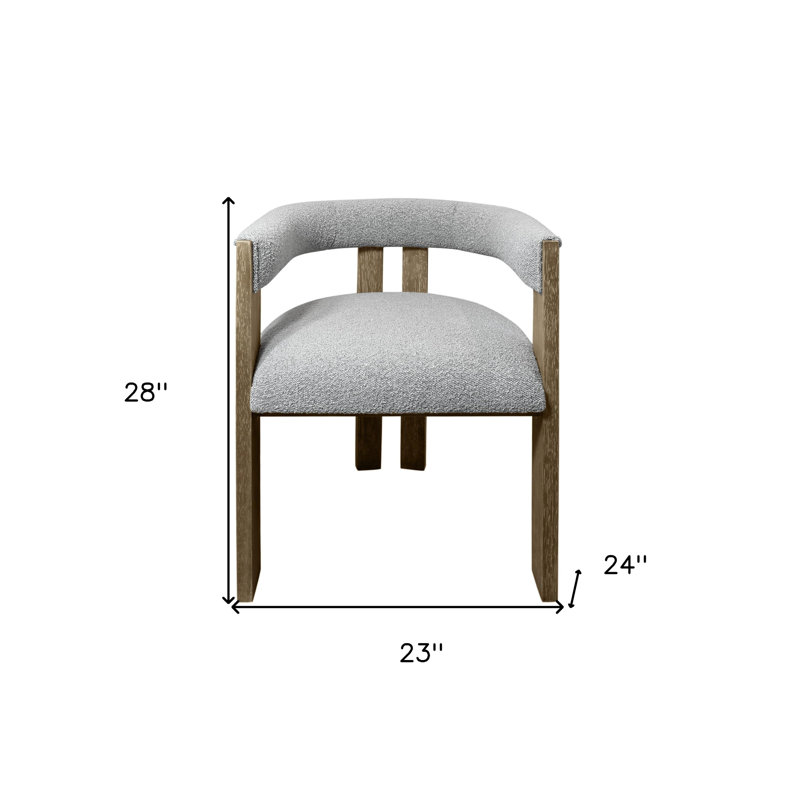 Chaise rembourrée grise et brune, Gris