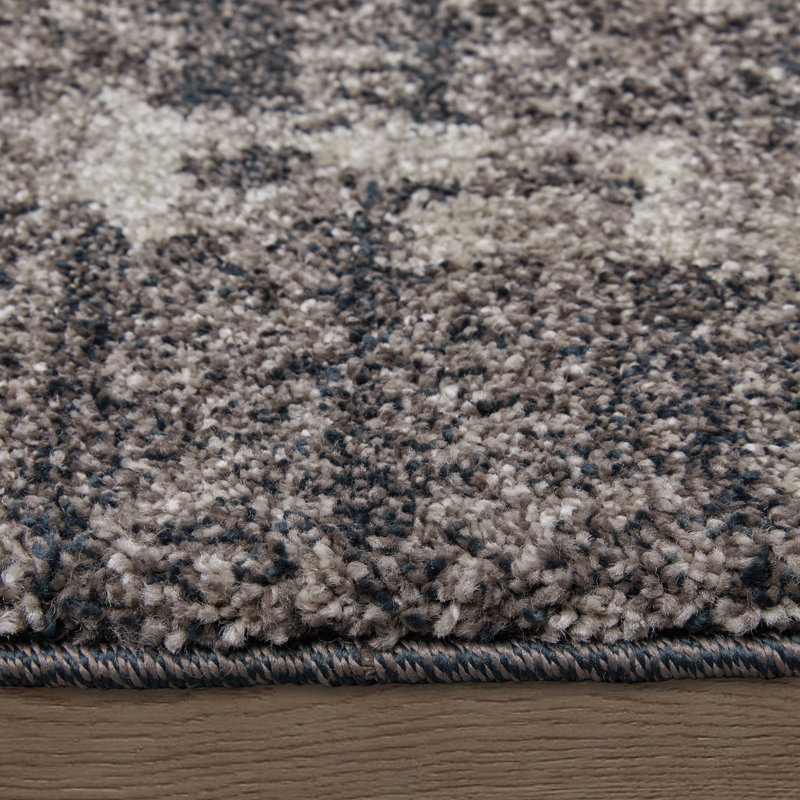 Templas Modern Abstract, Black/Gray/Ivory, Rectangle 7'10" x 10'