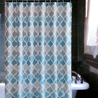 Abstract Shower Curtain with Hooks Included