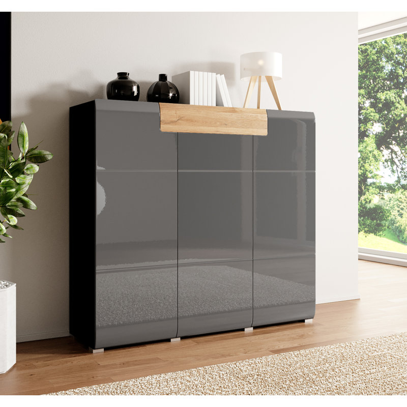 Aazad 147cm Sideboard, Anthracite/Brown