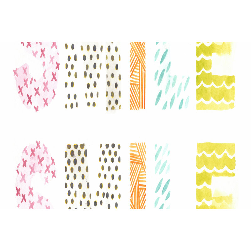 Pattern Sentiment III - Wrapped Canvas Print, 30cm H x 46cm W x 3.8cm D