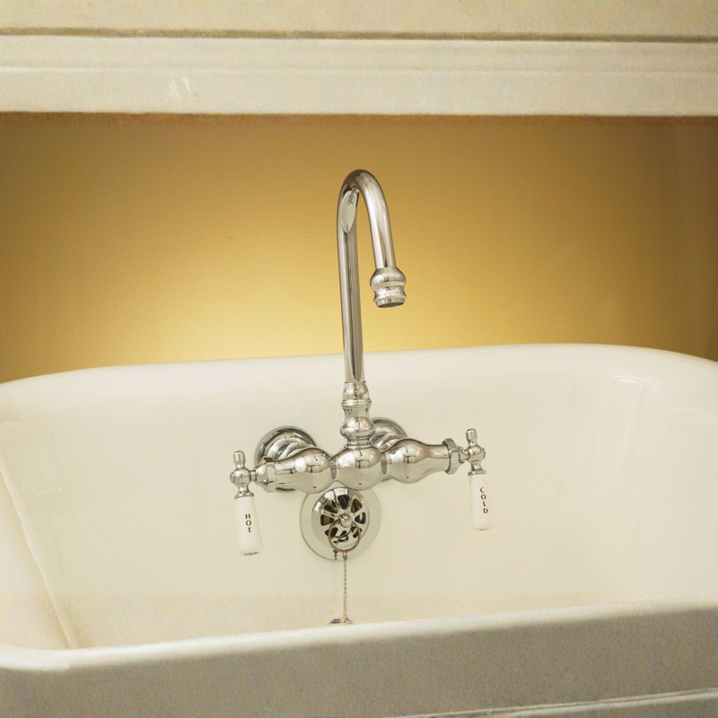Tub Mount Gooseneck Faucet, 3 Ball P0149-1 by Strom Living, Unlacquered Oil Rubbed Bronze