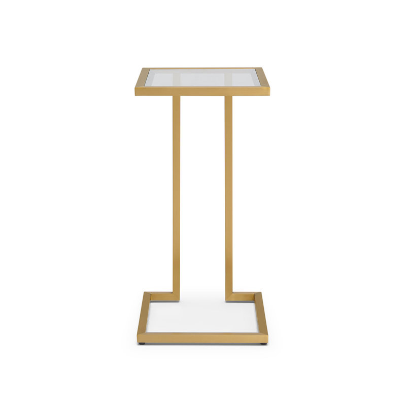 Vienna Pull Up Table - Glass Top, Brushed Brass