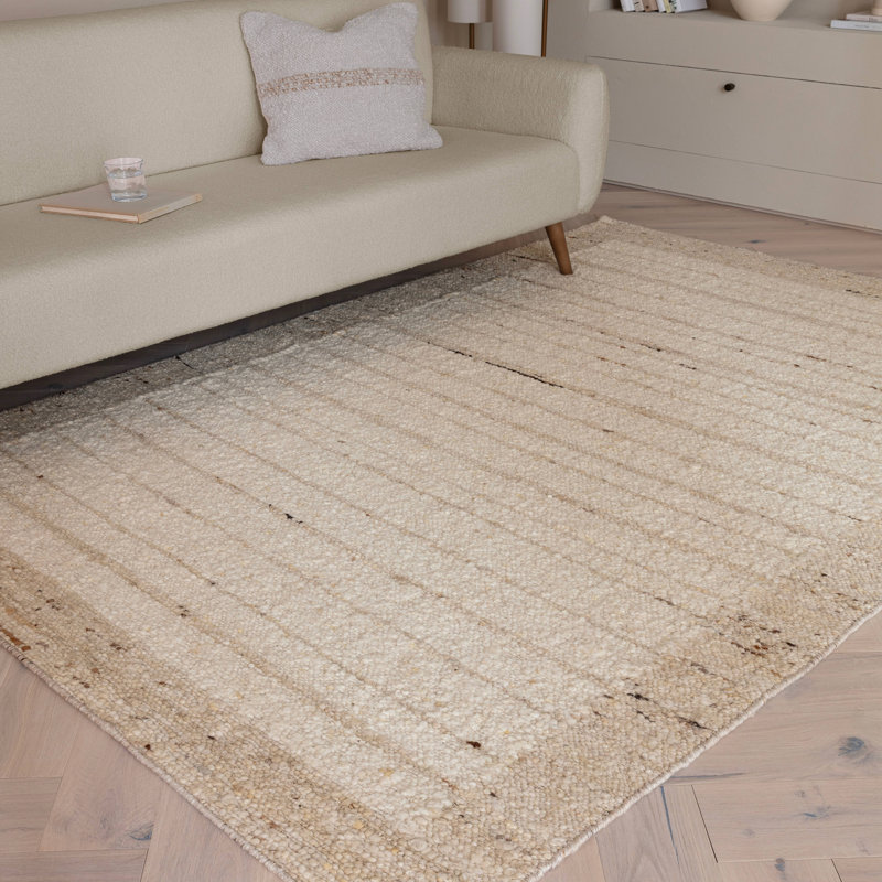 Anaxagoras Stone Wool Hand Woven Area Rug, Rectangle 200 x 290 cm