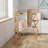 Bamboo Folding Clothes Upscale Laundry Rack with 11 Dowels Stable Frame and Shelf for Flat Drying