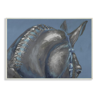 " Horse Mane Portrait Blue Gray Hair Detail " by Dina D'Argo