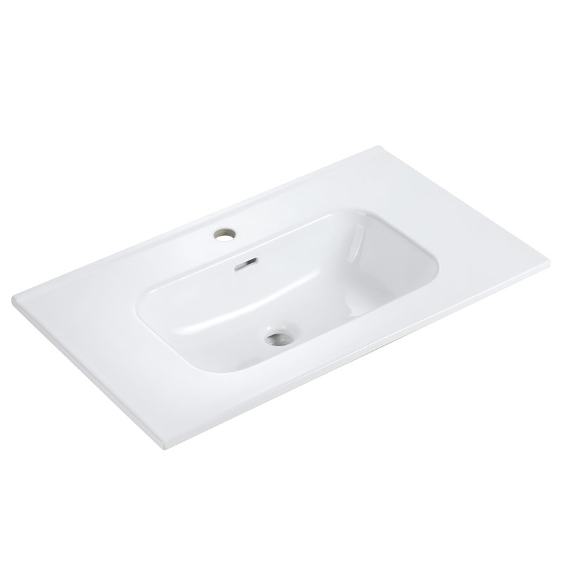 Integrated Design Ceramic Sink For Modern Bathroom Elegance