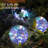 4.33ft 2 Modes Solar Cracked Glass Ball Outdoor Waterproof  30 LED  Light for Garden Pathway Patio-72798397