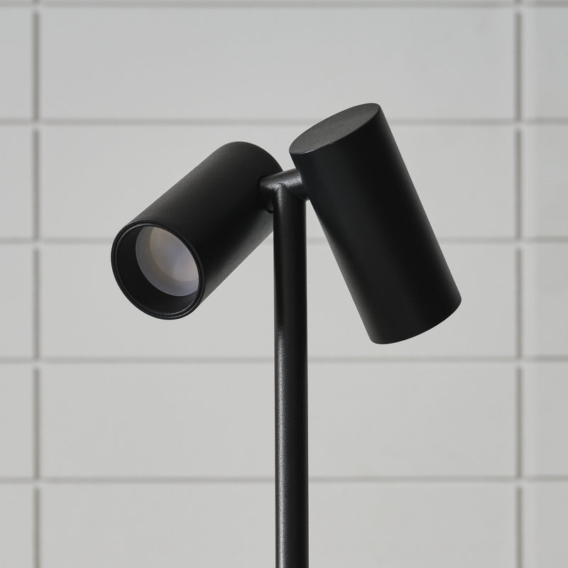 Doppia Short Accent Rechargeable Table Lamp, Black