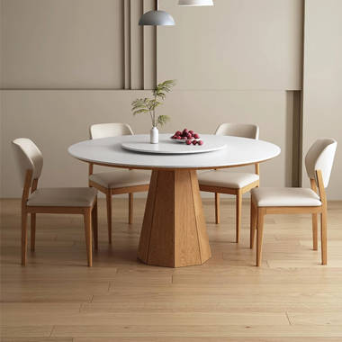 AURA  Table Round laminate table with 4-star base By Ersa