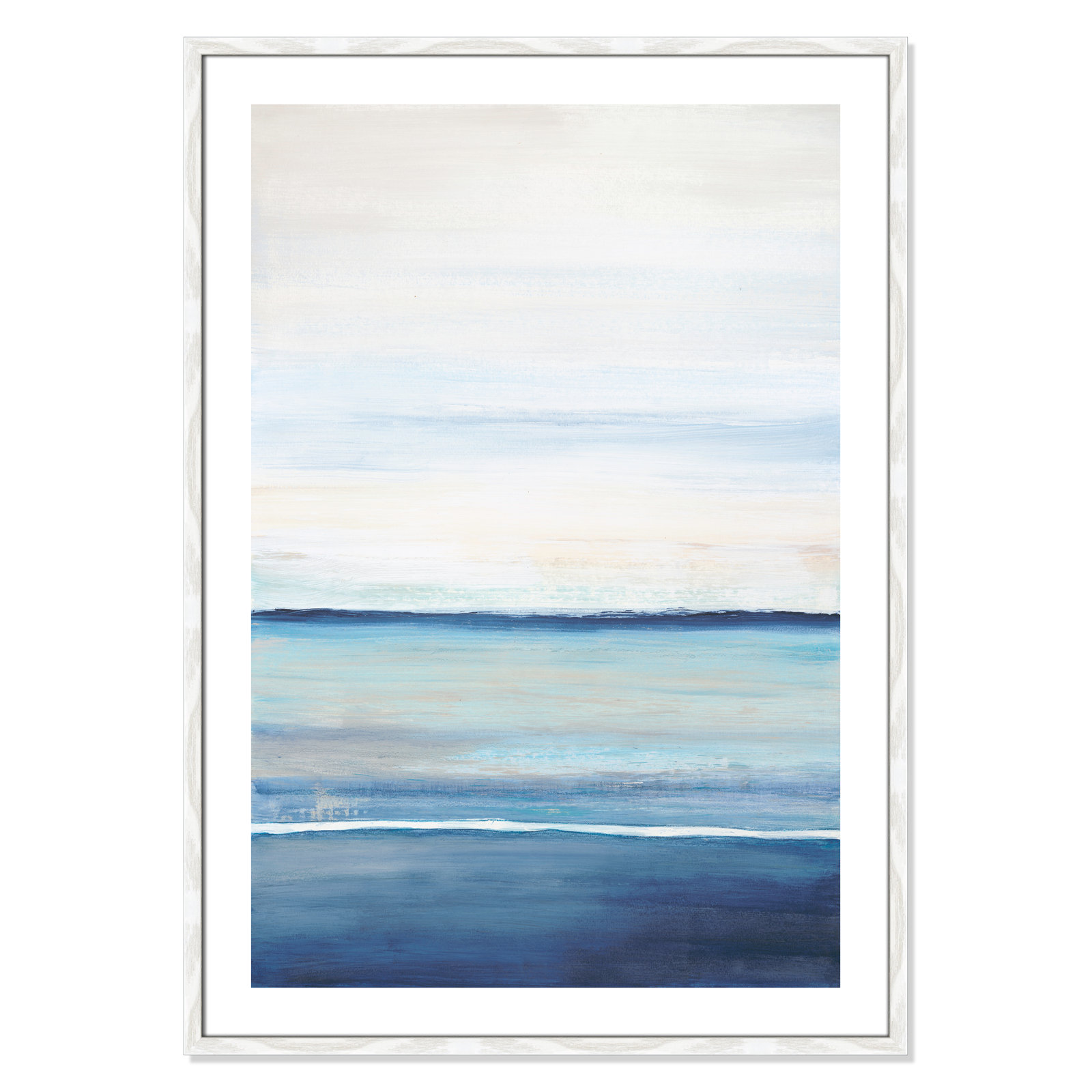 Emmit "Distant Whispers" Print by Filippo Ioco, 41.5" H x 29.5" W x 0.75" D, White Wood Framed Paper