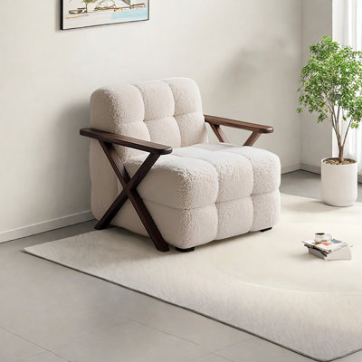 Light luxury Lamb fleece tufted leisure chair
