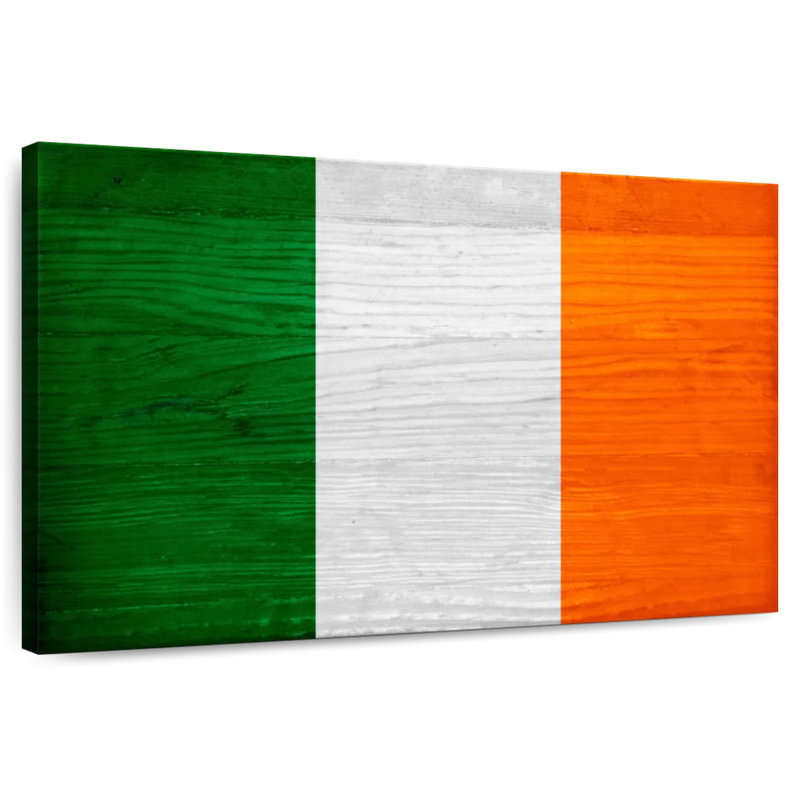 Borges Wood Ireland Flag, 16" H x 24" W