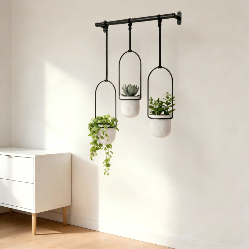 Ensemble de pots à fleurs suspendus 3 pièces Modern Minimalist