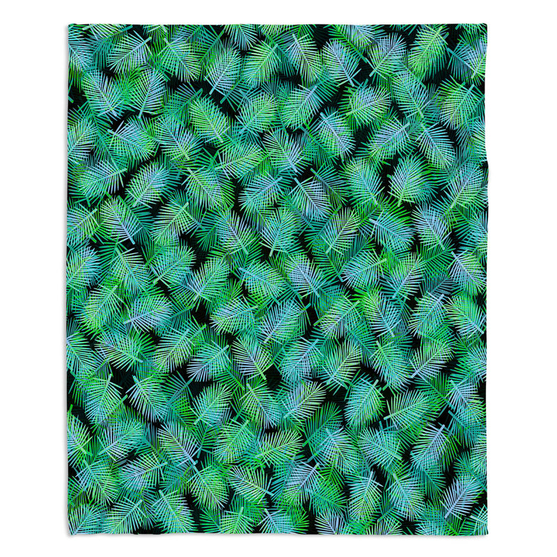Couverture sherpa à 7 doux palmiers tropical, l 51 po x L 60 po