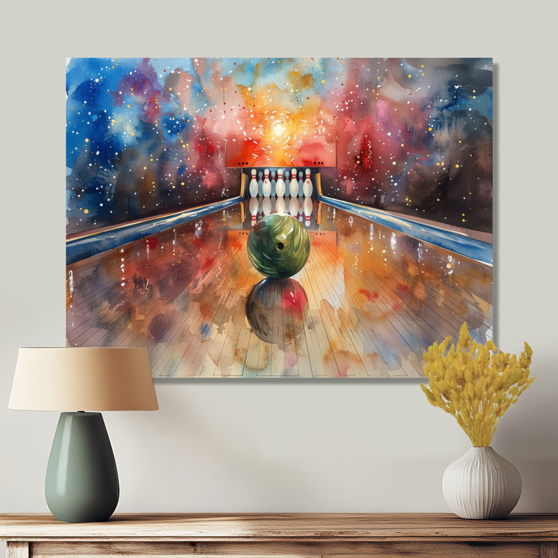 Selph - Bowling, salon d'art mural, Toile tendue, 30" H x 40" W