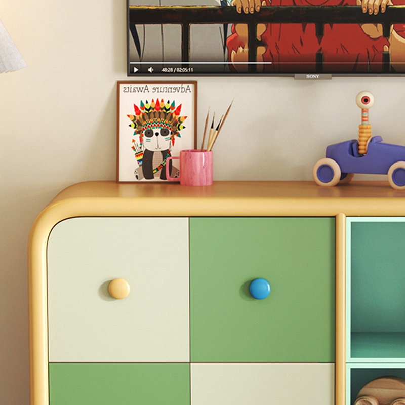 Armoire d'entrée moderne et minimaliste, Jaune