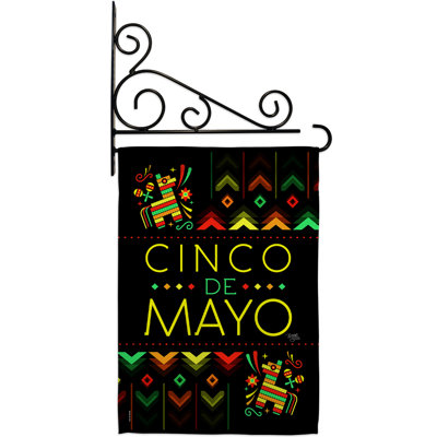 Double Sided 18.5'' H x 13'' W Polyester Cinco De Mayo Flag Set