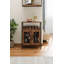 Solid Wood Open Shelving Wine Bottle Rack Brown
