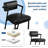 Bar Stools Set of 2, Tall Upholstered Chairs with Backrest & Footrest for Kitchen Island-1701330290