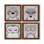 Ours - ensemble de 4 peintures sur toile encadrées-60148020-60148027