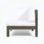 Causeuse X-Back en bois d'acacia - Ensemble modulaire avec coussins blancs résistants à l'eau-2133959679-2133959675