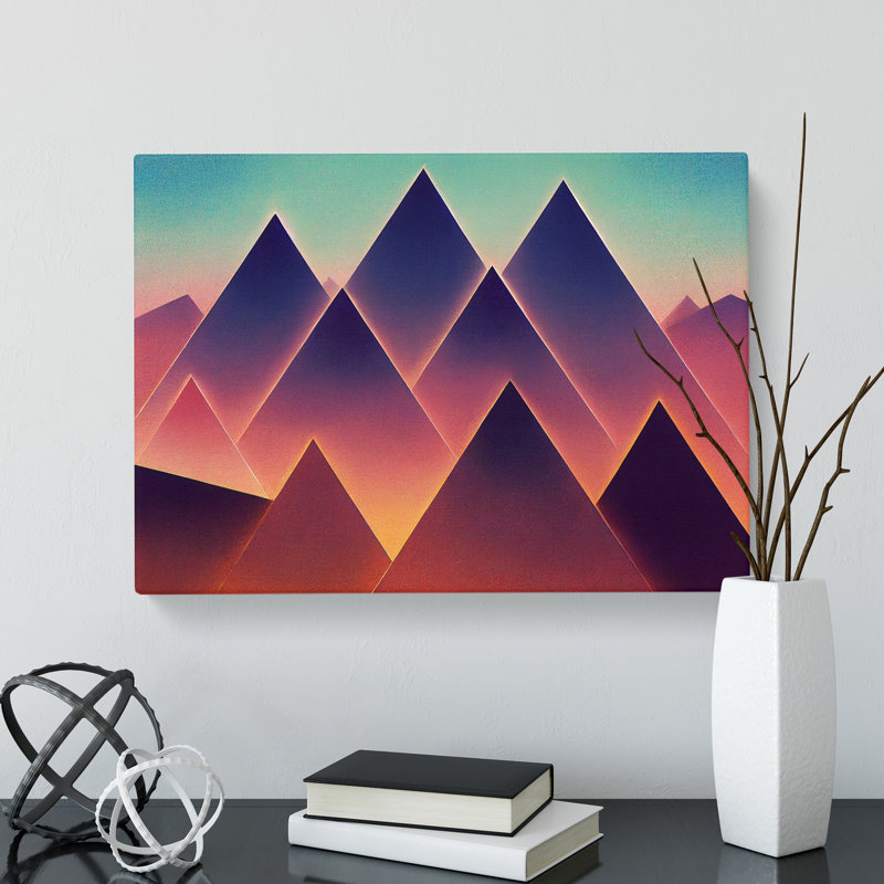 Futuristic Pyramids Vol.2 Abstract - Wrapped Canvas, 40cm H x 60cm W x 3cm D