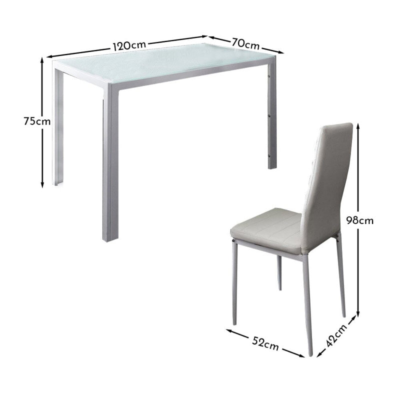 Gorge 4 - Person Dining Set, White