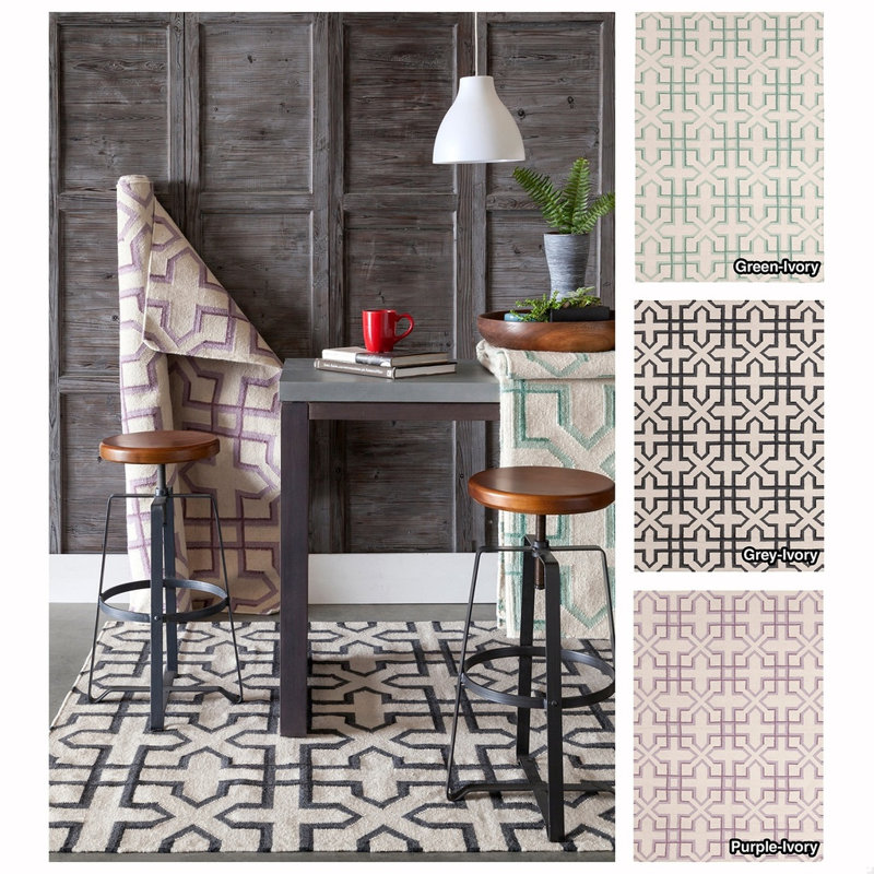 Tapis mauve en laine tissé à plat Zuniga, 3 pi x 5 pi