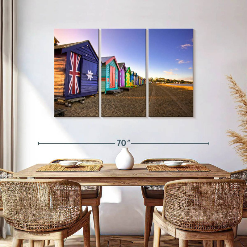 Lilie huttes de plage multicolores Brighton, H 36 po x l 57 po