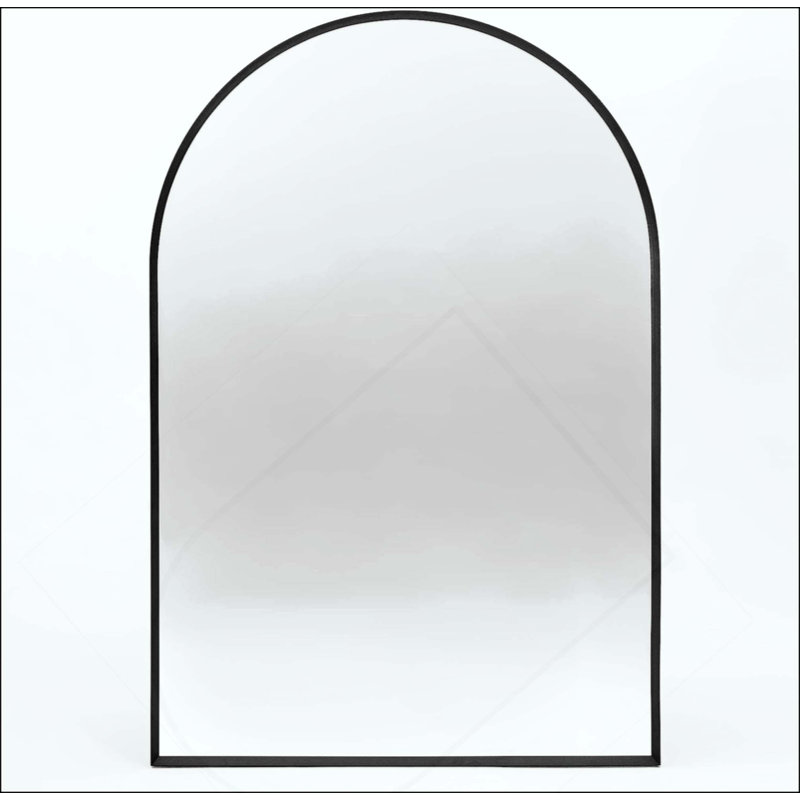 Miroir mural arqué Modern, Noir, 30 po x 20 po
