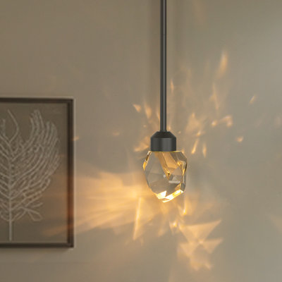 Gopesh 1 - Light Crystal Geometric Integrated LED Kitchen Island Pendant