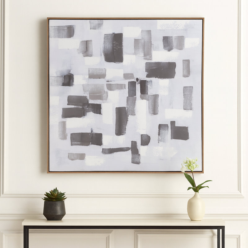 Art mural abstrait sur toile avec motif de taches peintes à la main - présentoir d'art mural moderne pour décoration murale et décoration intérieure - 40 po, brun et ivoire
