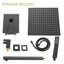 Douche murale double 10 pouces - Noir mat avec pluie et douche à main, 1,8 gal / min, acier inoxydable, plastique ABS-121245111
