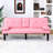 The 67-Inch Pink PVC Multi-Functional Sofa Bed, With A Foldable And Cup Holder Design, Makes It Extremely Convenient To Turn The Living Room Into A Guest Room-1902606944