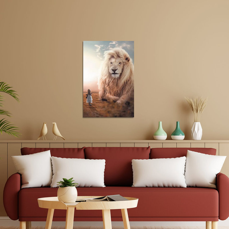«White Lion Girl» par Zenja Gammer - photographie sans cadre, H 32 po x l 24 po x P 0,25 po