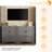Farmhouse TV Stand with 2 Drawers for TVs Up to 70", Versatile Wood Grain Sideboard with Adjustable Shelves, Mid-Century Buffet Cabinet with Rustic Handles for Living Room/Bedroom-327057588