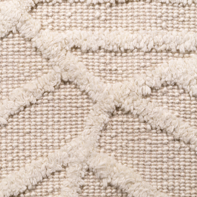 San Juan Geometric Area Rug in Ivory, Rectangle 9'10.11" x 13'1.48"