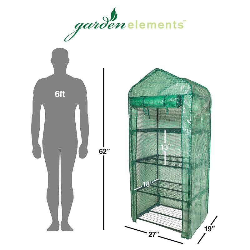 19.29" W x 27.1" D Greenhouse, Green