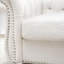 Fauteuil d'appoint 1 place en polyester rembourré de ton blanc pour salon