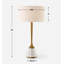Lampe de table en marbre blanc Pizanie