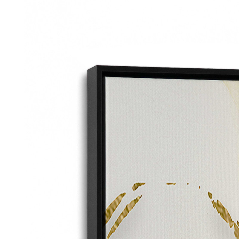Golden Echoes v1, reproduction sur toile dans un cadre noir satiné, H 16,75 po x l 16,75 po x P 1,75 po