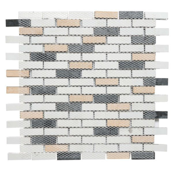 Carrelage mosaïque mixte brique 5/8 × 2