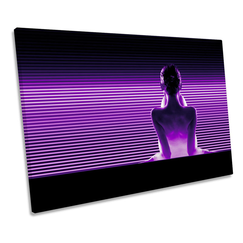 Sexy Electric Woman Erotic - Wrapped Canvas Print, 30.5cm H x 45.7cm W x 2cm D